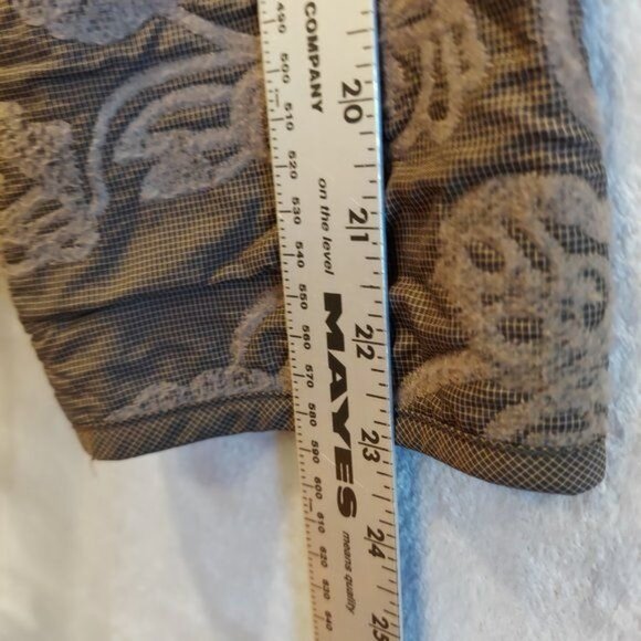 FOCUS Womans XL Gray Jacket Embossed Grandmacore Barn Flannel Lined - Picture 9 of 13